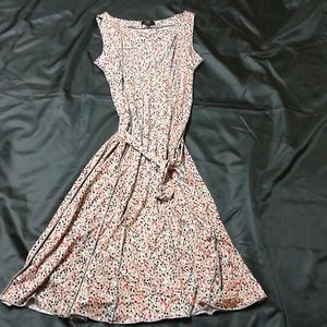 Women's Tan Dress with red, white, black,  Size 12